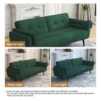 Canapé convertible futon 75 po avec dossier capitonné réglable