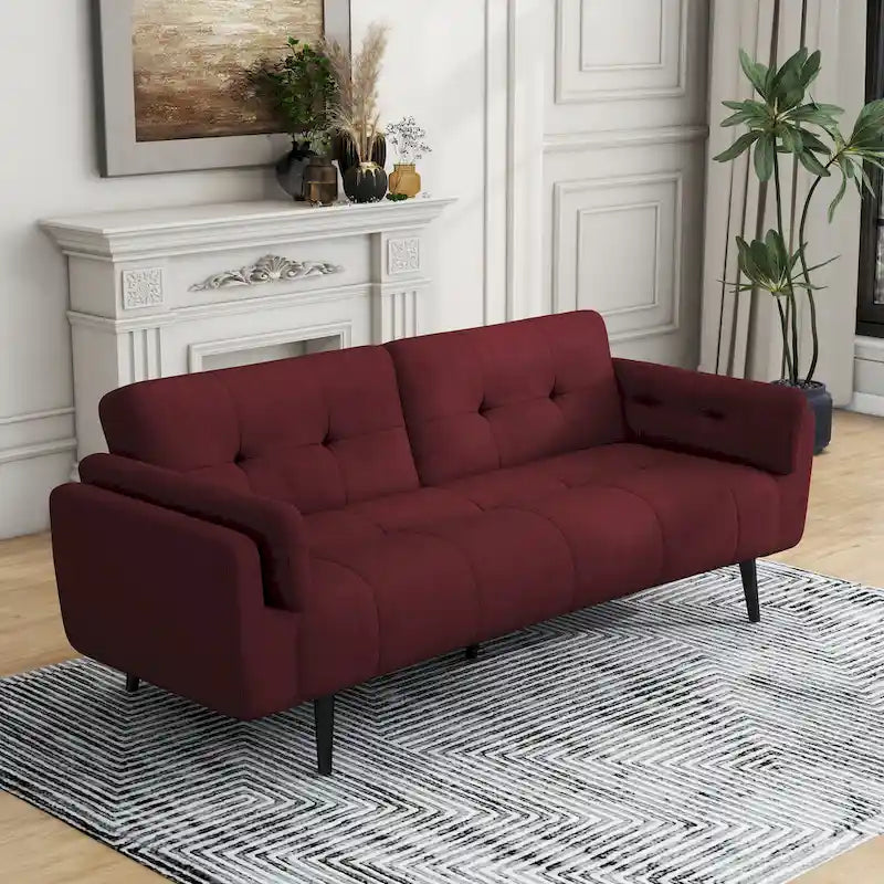 Canapé convertible futon 75 po avec dossier capitonné réglable