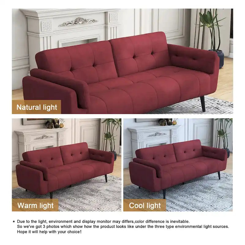 Canapé convertible futon 75 po avec dossier capitonné réglable