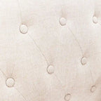 Fauteuil d'appoint capitonné mi-siècle beige / blé / vert avocat / lin gris - Usage unique