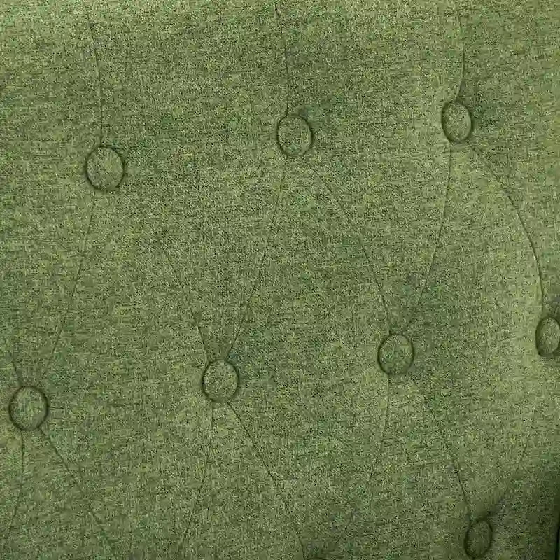 Fauteuil d'appoint capitonné mi-siècle beige / blé / vert avocat / lin gris - Usage unique