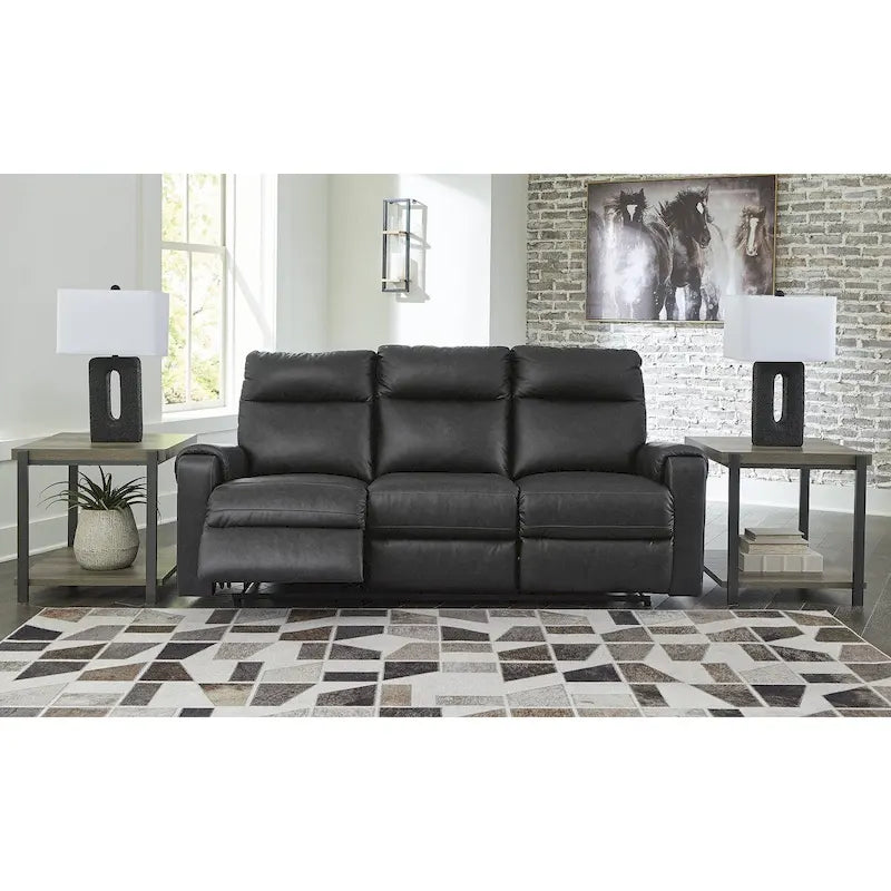 Canapé inclinable électrique en micro chenille (gravier/gris cendre/carbone) avec port USB – Convient à 3 personnes