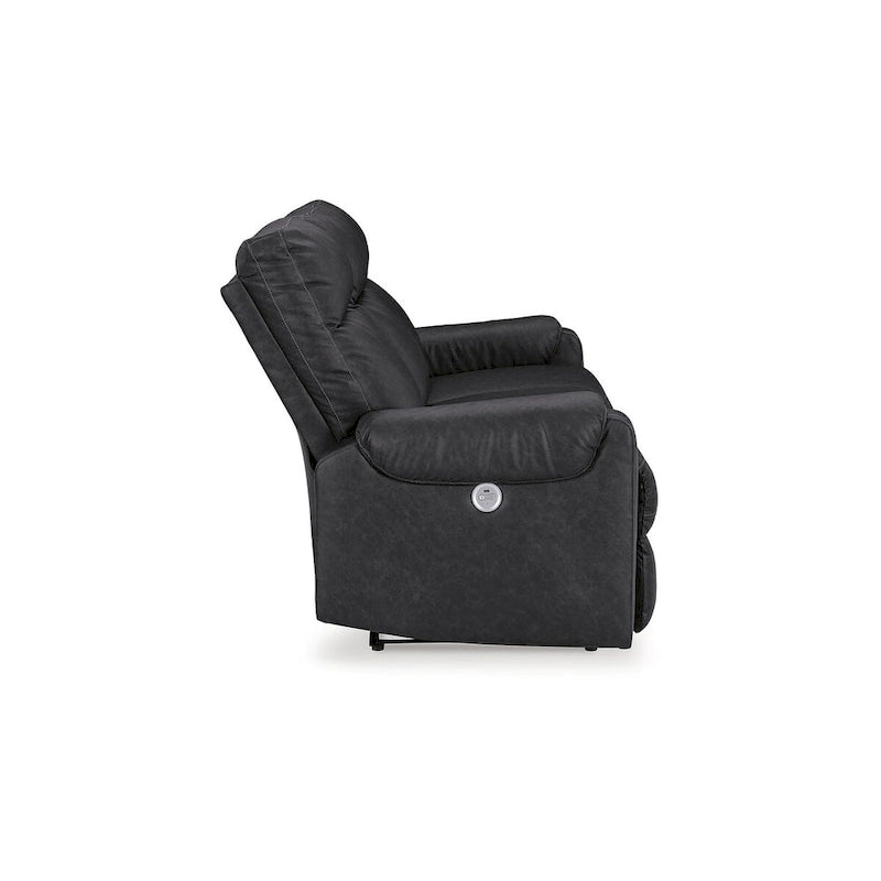 Canapé inclinable électrique en micro chenille (gravier/gris cendre/carbone) avec port USB – Convient à 3 personnes