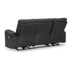 Canapé inclinable électrique en micro chenille (gravier/gris cendre/carbone) avec port USB – Convient à 3 personnes