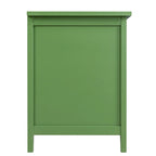 Meuble TV moderne en MDF et verre avec portes coloris vert antique / bleu antique / blanc antique - Pour TV jusqu'à 70"
