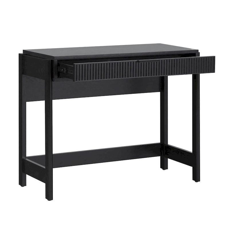 Bureau d'écriture Chêne Côtier / Jonc Noir avec tiroir - Usage unique
