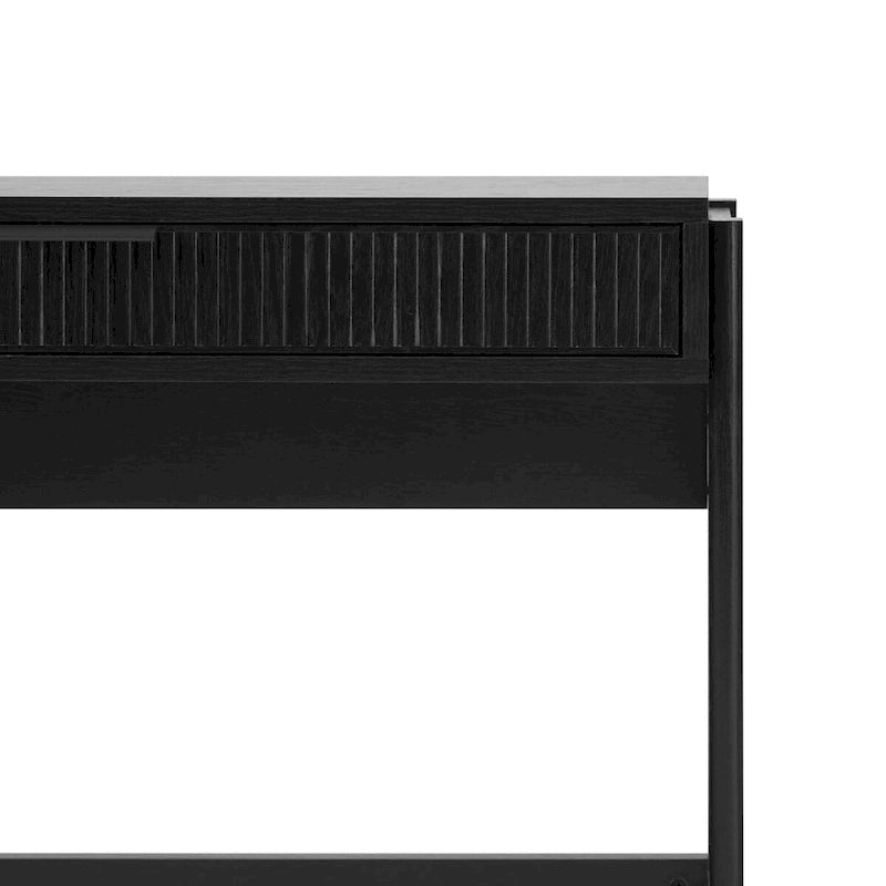 Bureau d'écriture Chêne Côtier / Jonc Noir avec tiroir - Usage unique