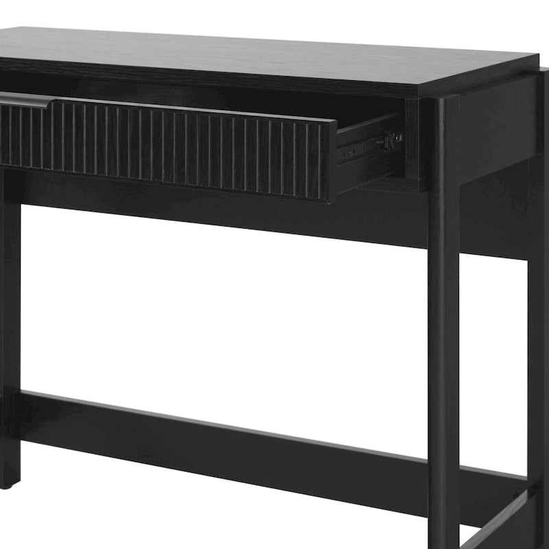 Bureau d'écriture Chêne Côtier / Jonc Noir avec tiroir - Usage unique