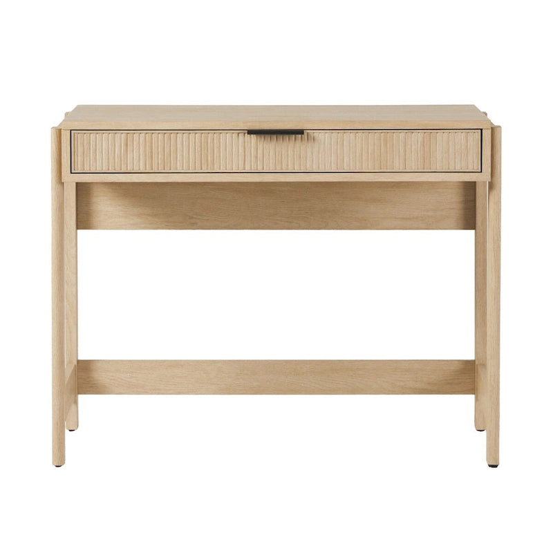 Bureau d'écriture Chêne Côtier / Jonc Noir avec tiroir - Usage unique