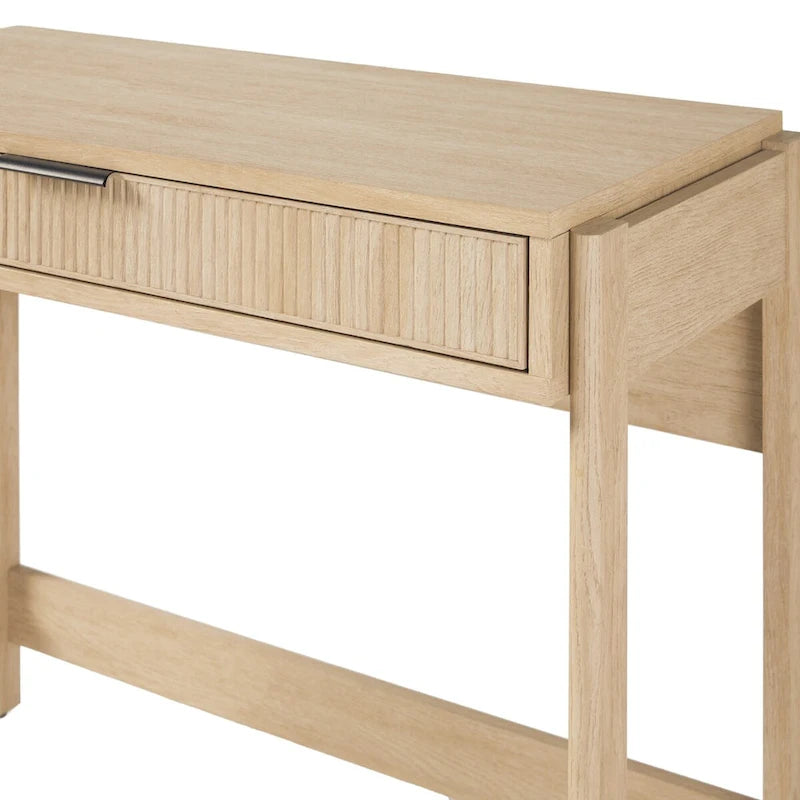 Bureau d'écriture Chêne Côtier / Jonc Noir avec tiroir - Usage unique