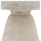 Table d'appoint ronde en bois d'acacia noir / marron / marron naturel / marron foncé / blanc avec base conique