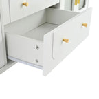 Meuble TV console média noir/blanc avec portes en verre cannelé et pieds en forme de gourde - Usage unique