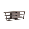 60 Inch TV Media Entertainment Console, 4 Floating Shelves, 2 Drawer, Brown