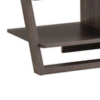 Meuble TV marron 152 cm avec 4 étagères flottantes et 2 tiroirs – Usage unique