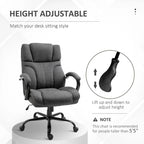 Chaise de bureau ergonomique grande taille gris / gris clair avec assise large, fonction d'inclinaison et hauteur réglable - Usage unique