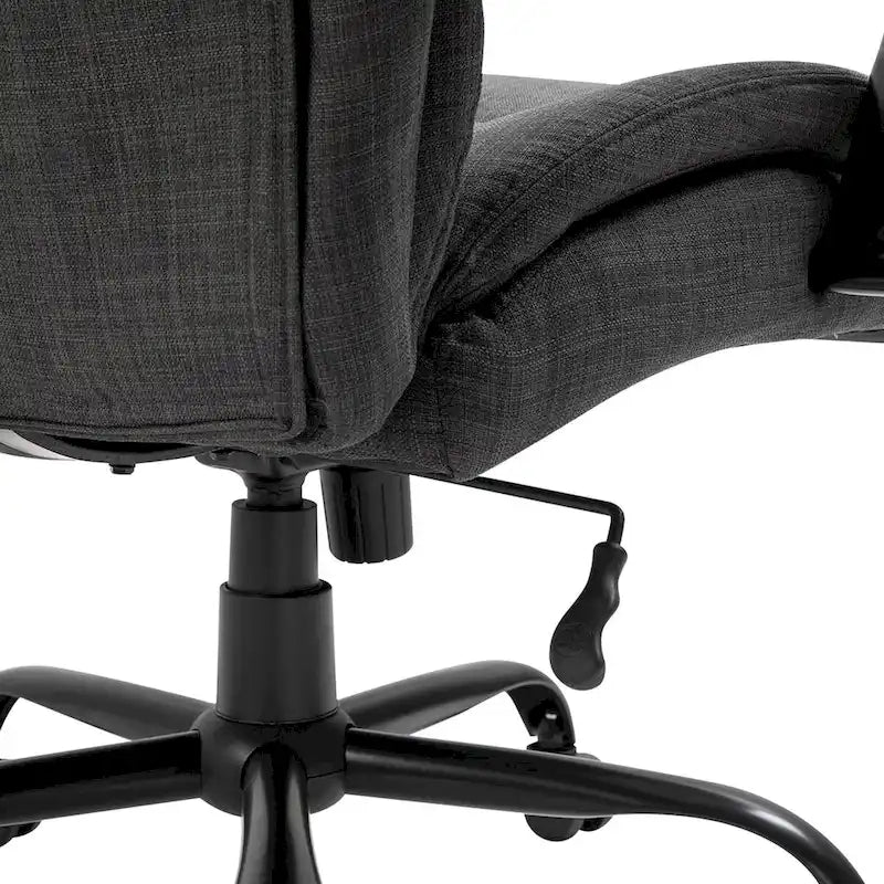 Chaise de bureau ergonomique grande taille gris / gris clair avec assise large, fonction d'inclinaison et hauteur réglable - Usage unique