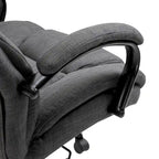 Chaise de bureau ergonomique grande taille gris / gris clair avec assise large, fonction d'inclinaison et hauteur réglable - Usage unique