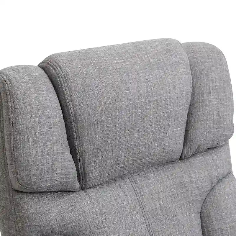 Chaise de bureau ergonomique grande taille gris / gris clair avec assise large, fonction d'inclinaison et hauteur réglable - Usage unique