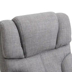 Chaise de bureau ergonomique grande taille gris / gris clair avec assise large, fonction d'inclinaison et hauteur réglable - Usage unique