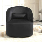 Fauteuil d'appoint pivotant à 360° en velours moderne orange/moutarde/rose/vert/noir/beige/gris - Usage unique