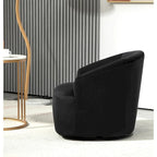 Fauteuil d'appoint pivotant à 360° en velours moderne orange/moutarde/rose/vert/noir/beige/gris - Usage unique