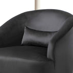 Fauteuil d'appoint pivotant à 360° en velours moderne orange/moutarde/rose/vert/noir/beige/gris - Usage unique