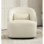 Fauteuil d'appoint pivotant à 360° en velours moderne orange/moutarde/rose/vert/noir/beige/gris - Usage unique