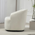 Fauteuil d'appoint pivotant à 360° en velours moderne orange/moutarde/rose/vert/noir/beige/gris - Usage unique