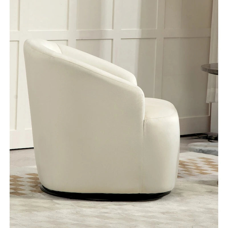 Fauteuil d'appoint pivotant à 360° en velours moderne orange/moutarde/rose/vert/noir/beige/gris - Usage unique