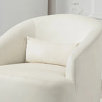 Fauteuil d'appoint pivotant à 360° en velours moderne orange/moutarde/rose/vert/noir/beige/gris - Usage unique