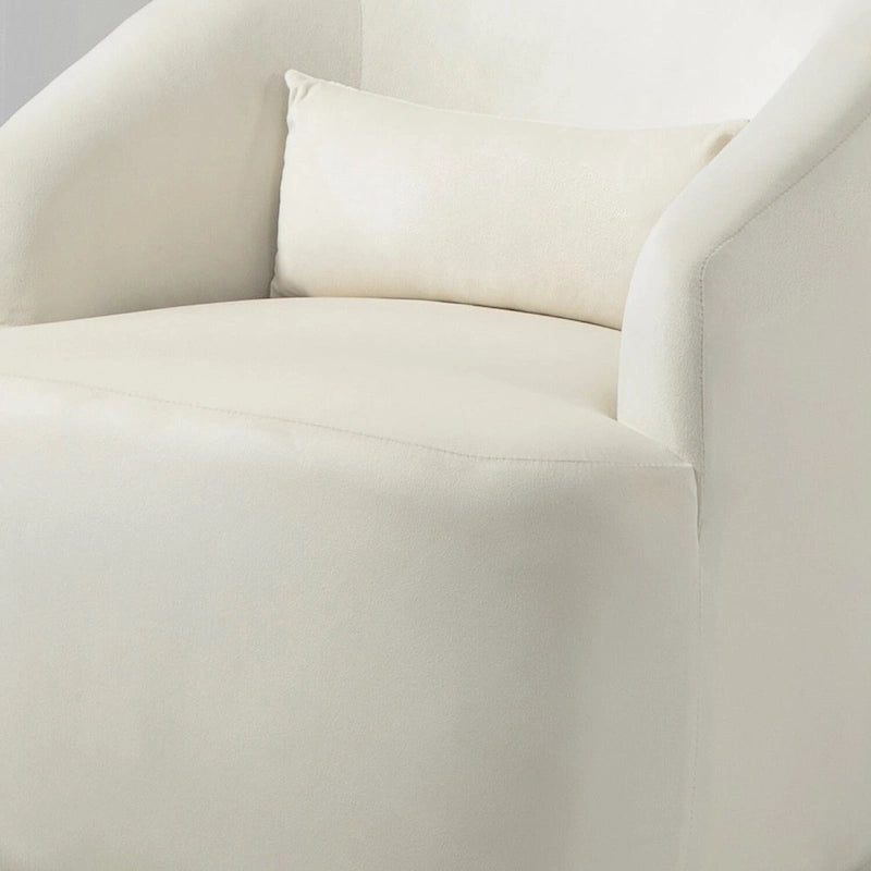 Fauteuil d'appoint pivotant à 360° en velours moderne orange/moutarde/rose/vert/noir/beige/gris - Usage unique