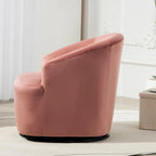 Fauteuil d'appoint pivotant à 360° en velours moderne orange/moutarde/rose/vert/noir/beige/gris - Usage unique