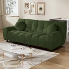 Canapé bouclé nuage profond 2 places noir/beige/vert capitonné