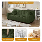 Canapé bouclé nuage profond 2 places noir/beige/vert capitonné