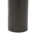 Table d'appoint/de chevet sur pied en bois marron/noir avec plateau carré arrondi - Usage unique