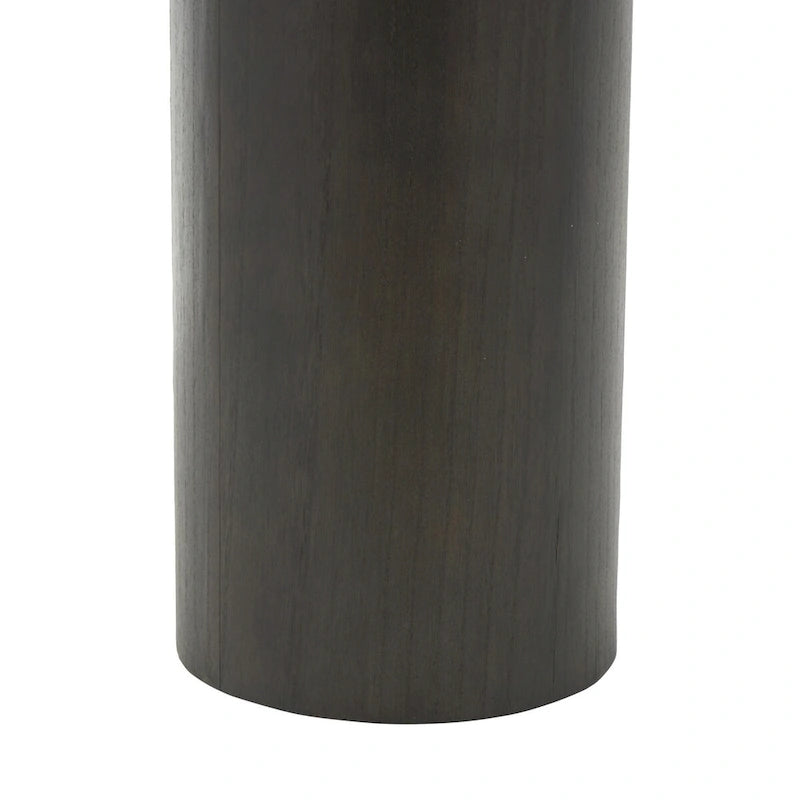 Table d'appoint/de chevet sur pied en bois marron/noir avec plateau carré arrondi - Usage unique