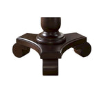 Table d'appoint ronde à piédestal en bois expresso avec pieds en volute - Usage unique