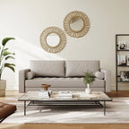 Canapé à accoudoirs carrés en similicuir Beige / Blanc / Marron / Gris / Noir 177,8 cm - Pour 2 personnes