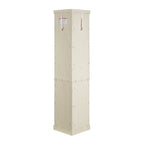 Vitrine d'angle éclairée en cerisier/chêne/blanc avec portes en verre et étagères réglables - Utilisation unique