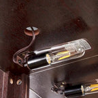 Vitrine d'angle éclairée en cerisier/chêne/blanc avec portes en verre et étagères réglables - Utilisation unique