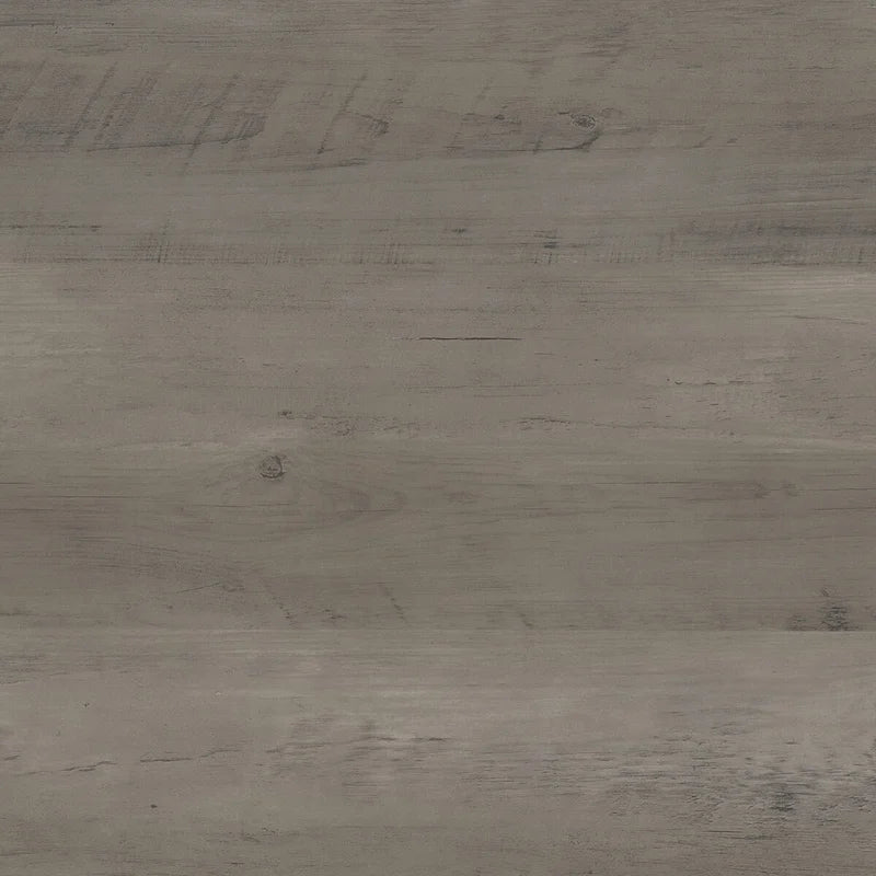 Bureau de travail industriel 60W gris bois flotté/hickory gris foncé avec cadre en métal et passe-câbles - Usage unique