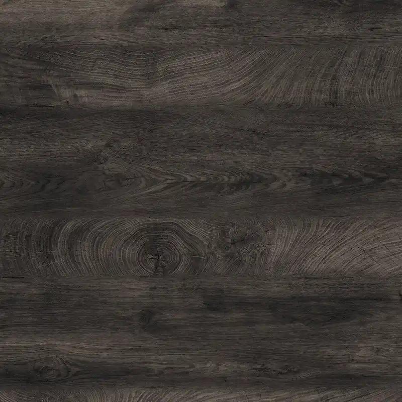 Bureau de travail industriel 60W gris bois flotté/hickory gris foncé avec cadre en métal et passe-câbles - Usage unique